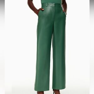 Babton Vegan Leather Green Agency Women's Pants